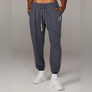 Savage X Fenty Xssential HOLOGRAPHIC‎ LOGO-TRIM SWEATPANT XL Ghost Em gray nwt